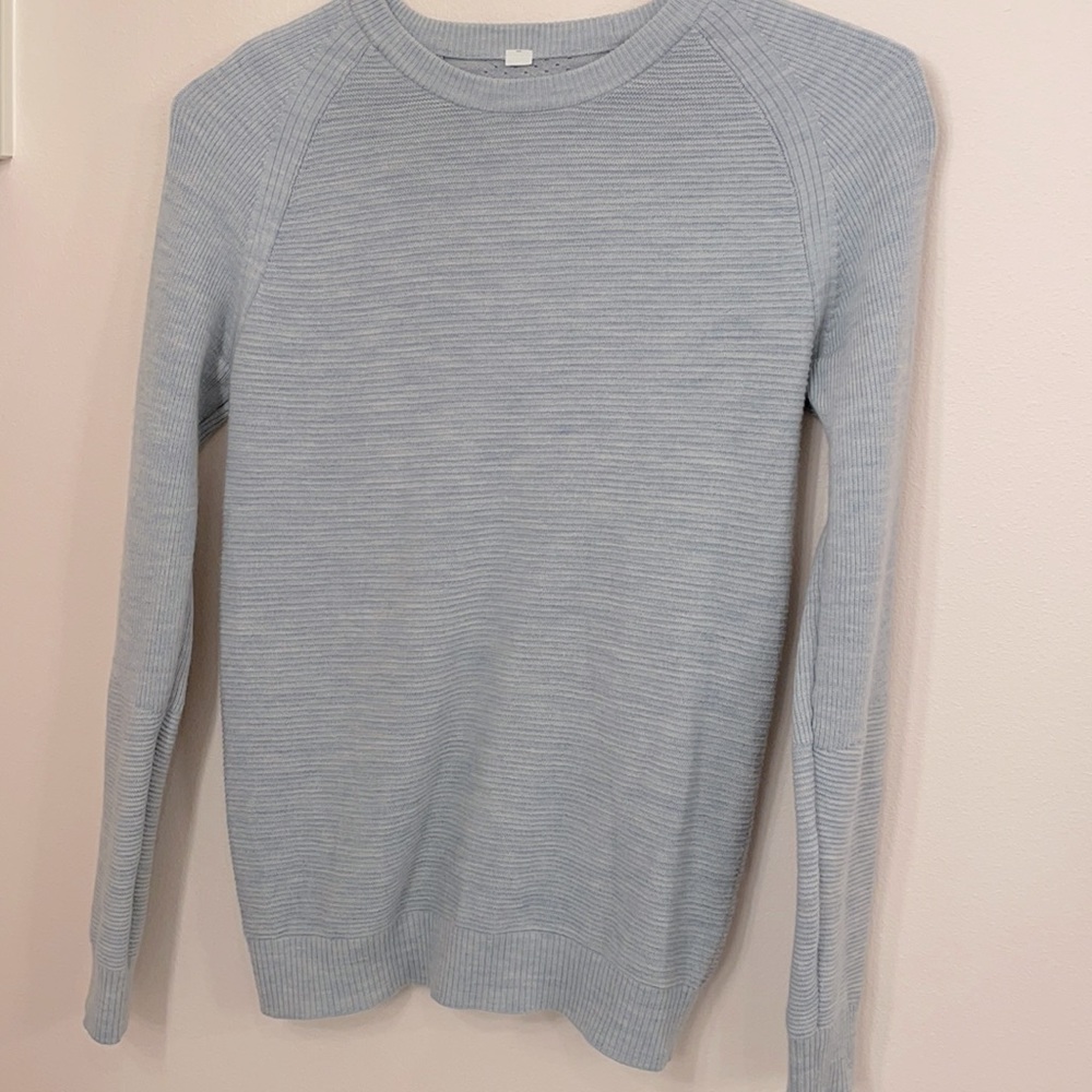 light blue/grey knit lululemon sweater !!